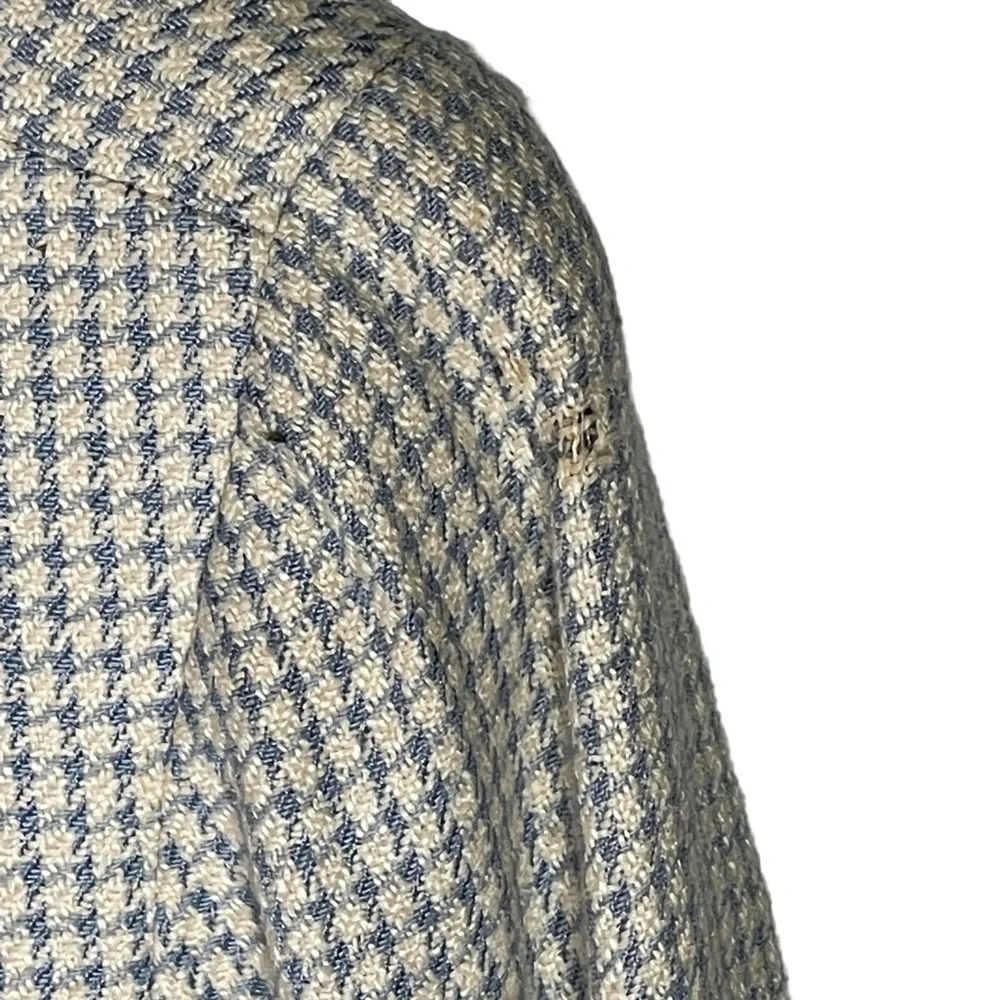 Christian Dior Vintage Houndstooth Double Breasted Blazer Jacket Size 18